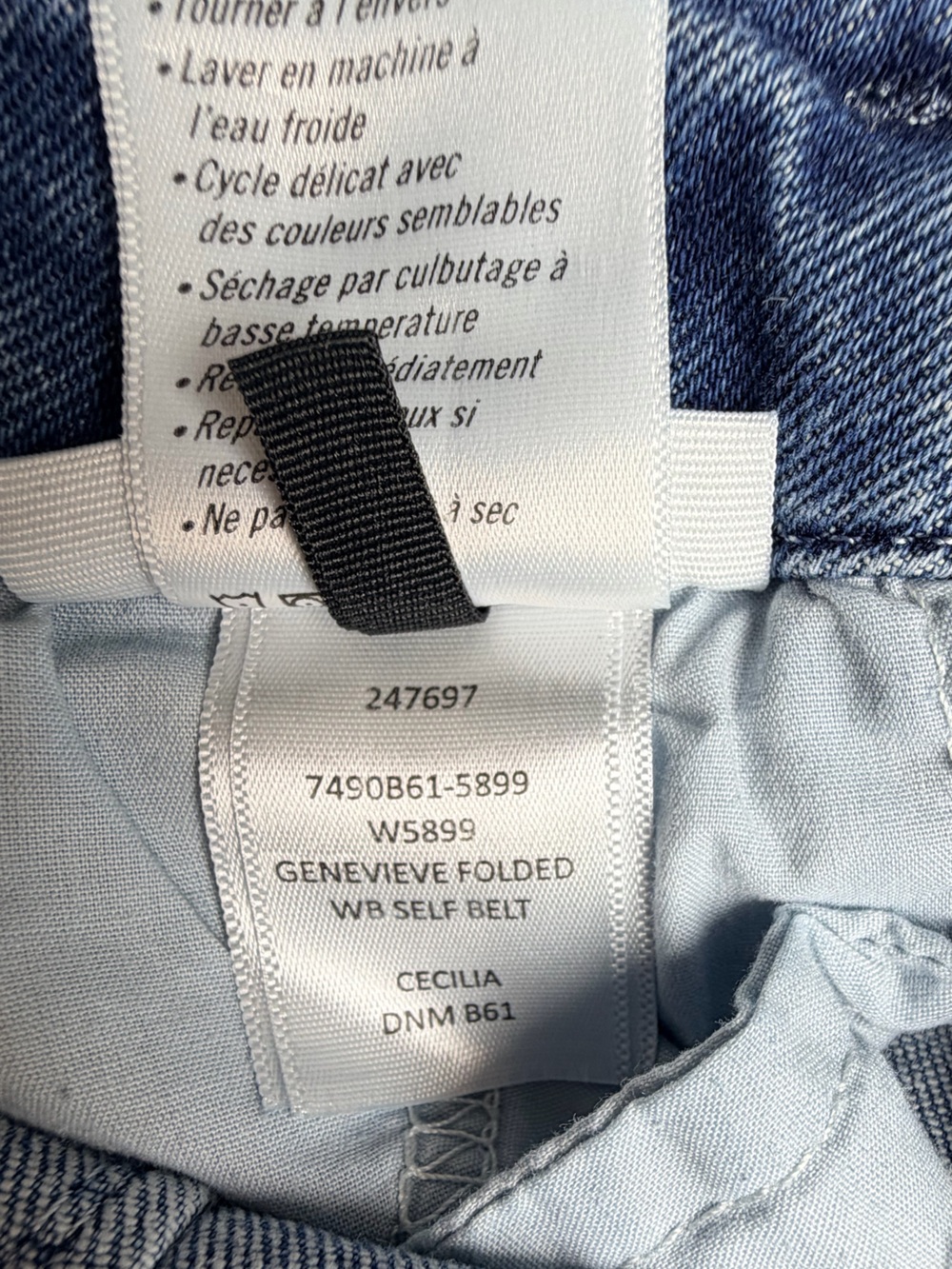 Paige Genevieve Size 26 Belted Wide Leg Jeans Medium Wash Stretch Denim - Picture 7 of 9